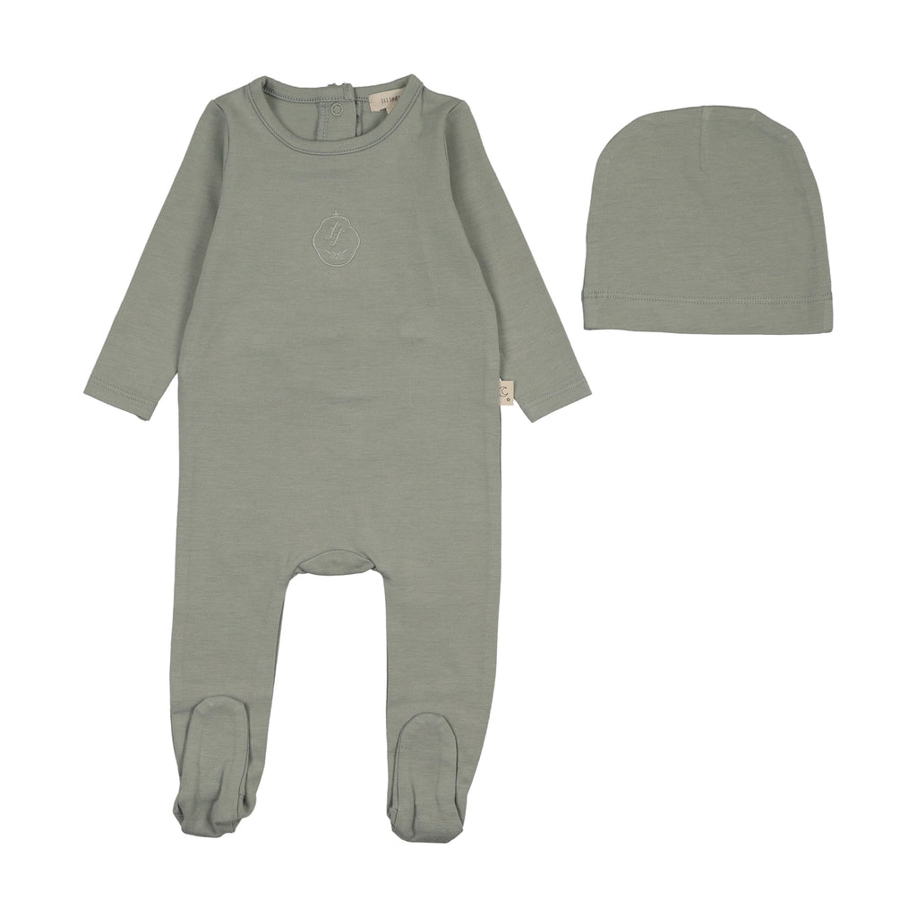 Lil Legs Embroidered Lounge Footie Set - SS26 -