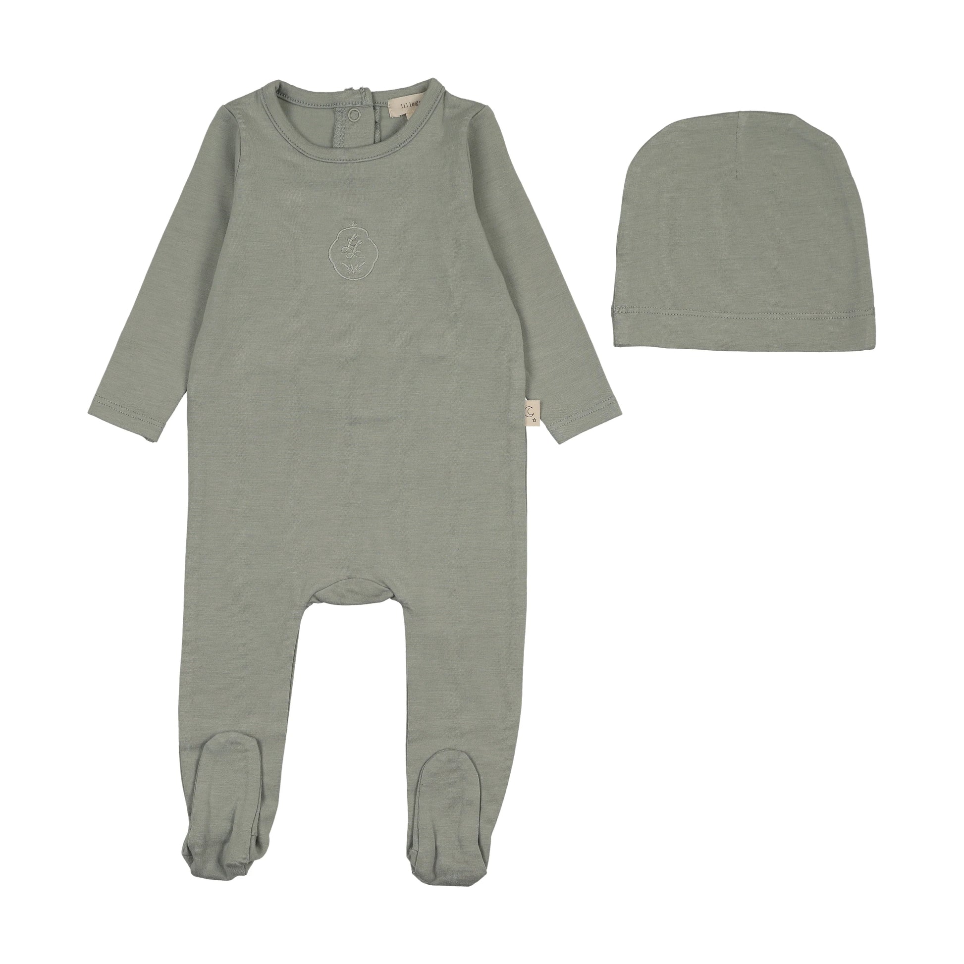 Lil Legs Embroidered Lounge Footie Set - SS26 -
