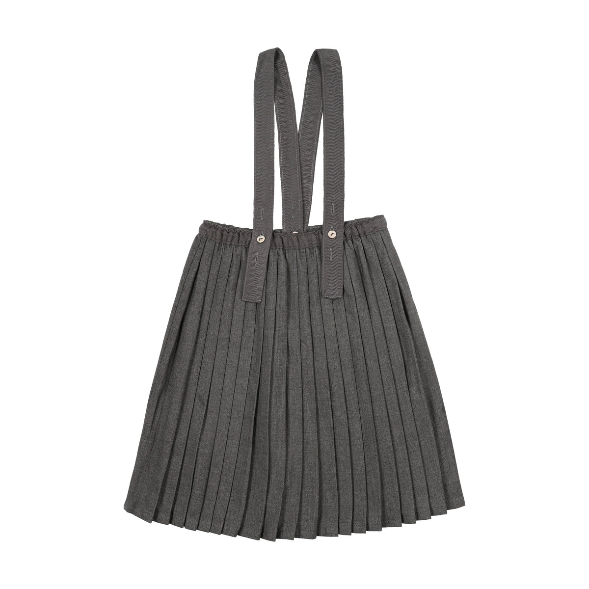Analogie Basic Knife Pleated Suspender Skirt -