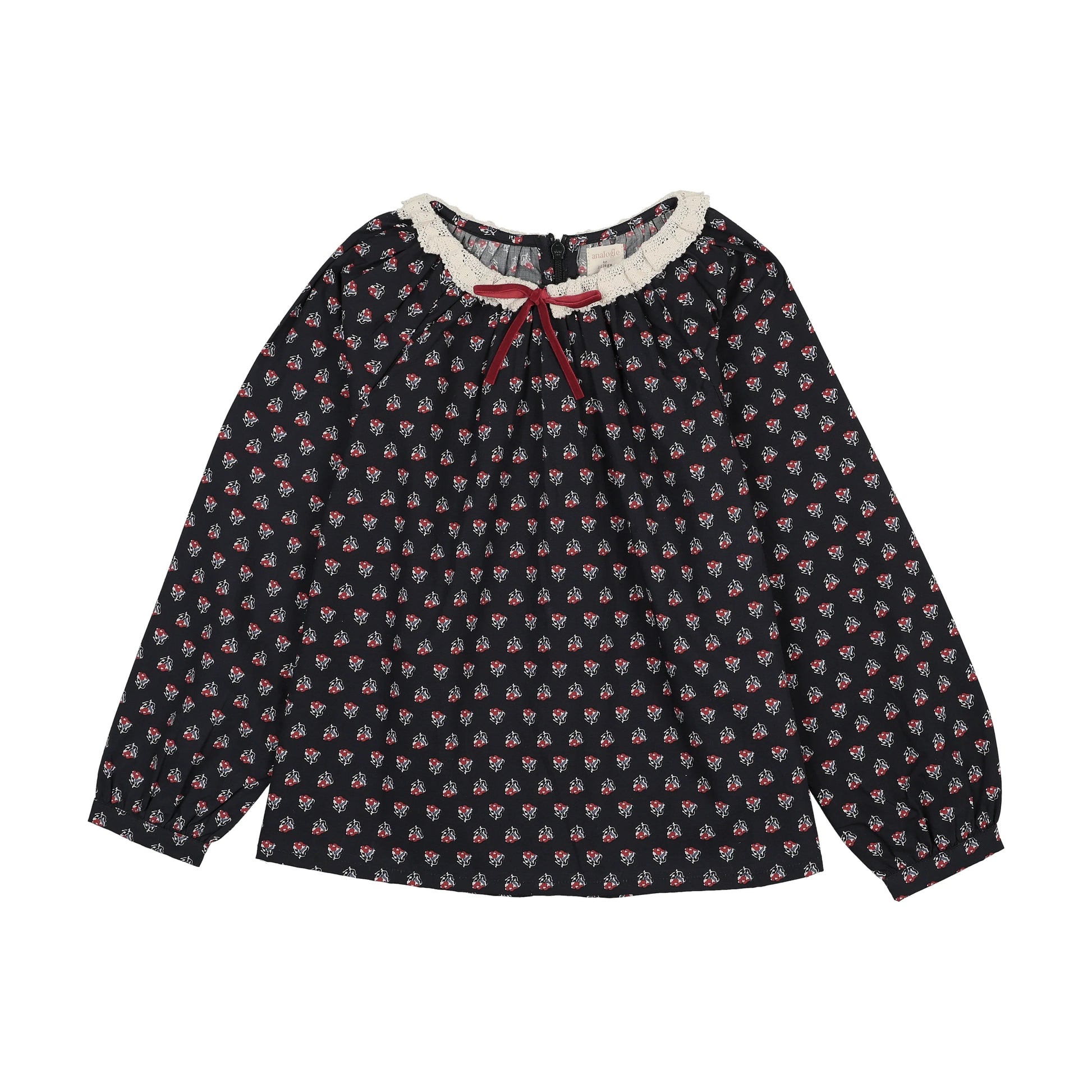 Analogie Home Garden Lace Trim Collared Blouse - FW26 -