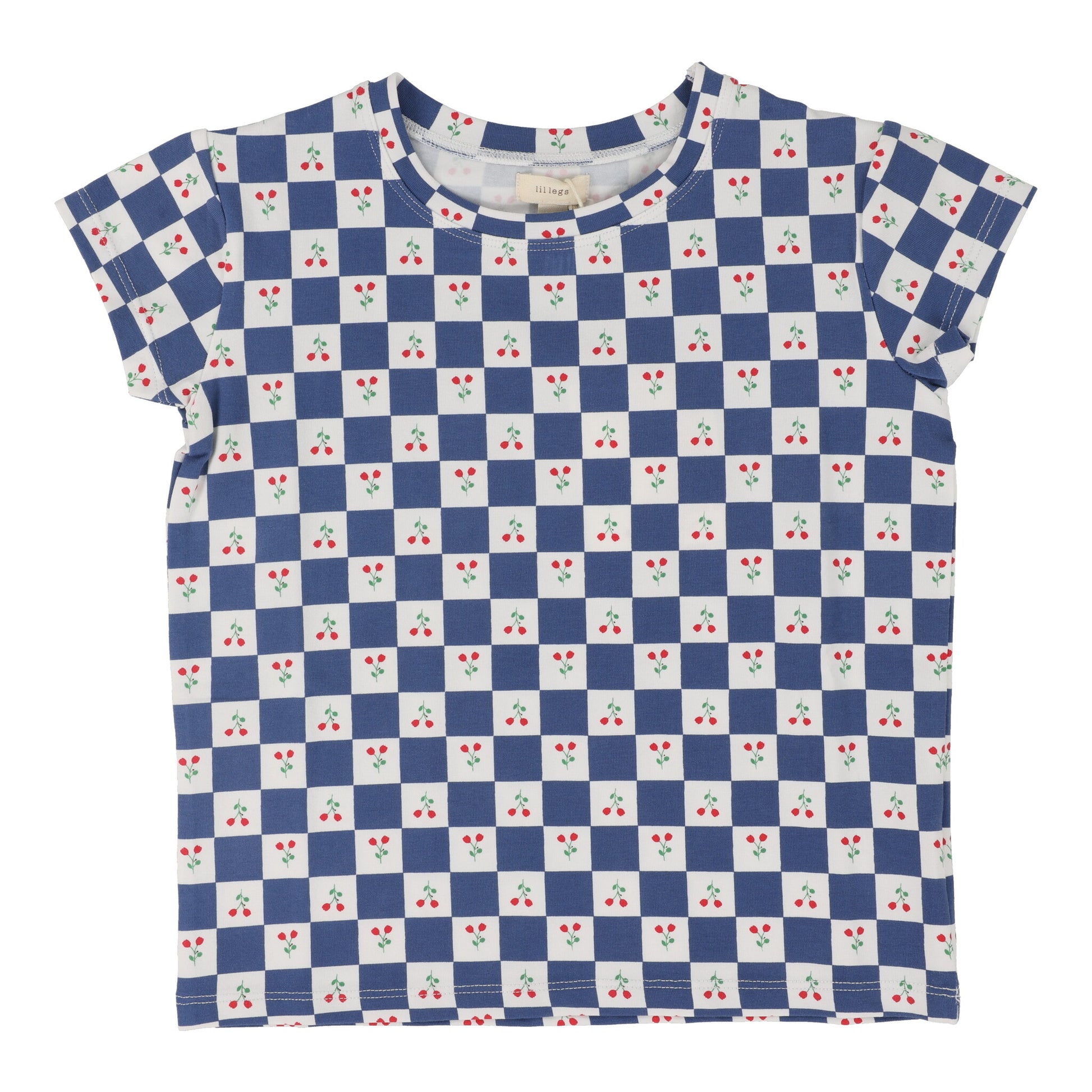 Lil Legs Checked Tulip Tee - Short Sleeve - SS25 -