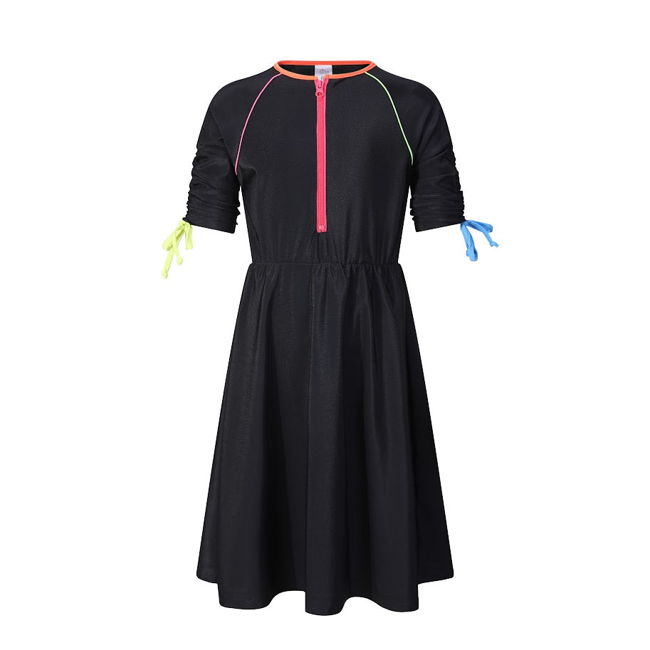 Landskid Girls Swim Dress - Neon - Long Sleeve -
