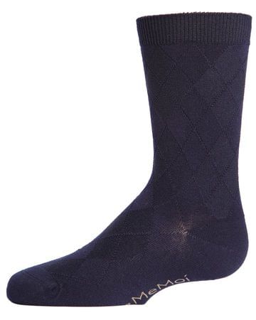 MeMoi Boys All Over Argyle Crew Socks - MK-143 -