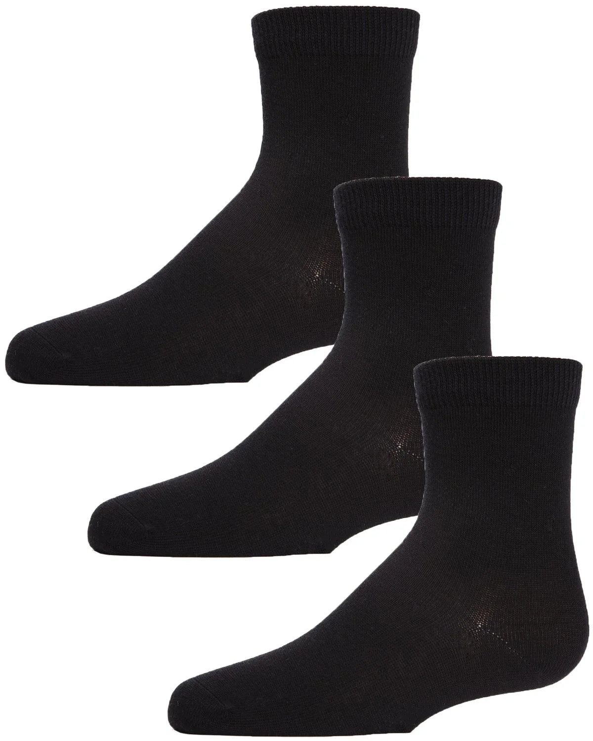 Memoi Cotton Anklets - Mid Cut - 3 Pack - MK-556 -