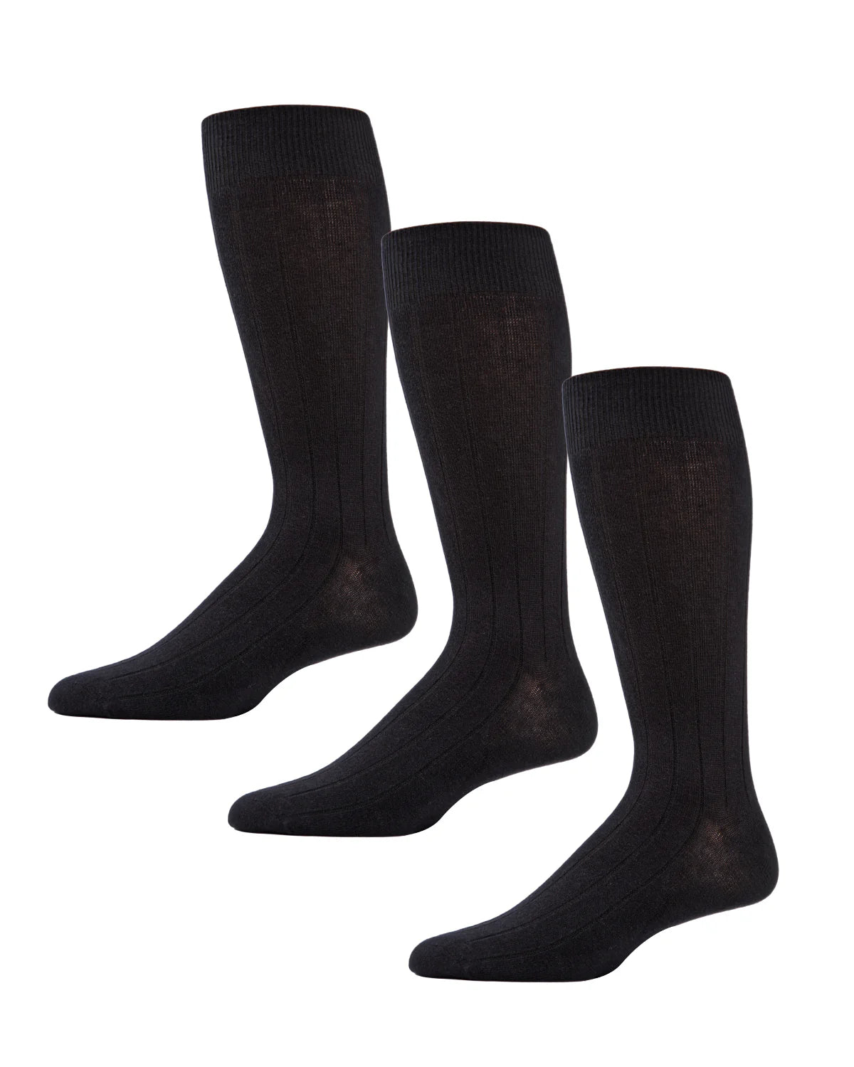 MeMoi Mens Cotton Blend Ribbed Socks - 3 Pack - MM-450 -