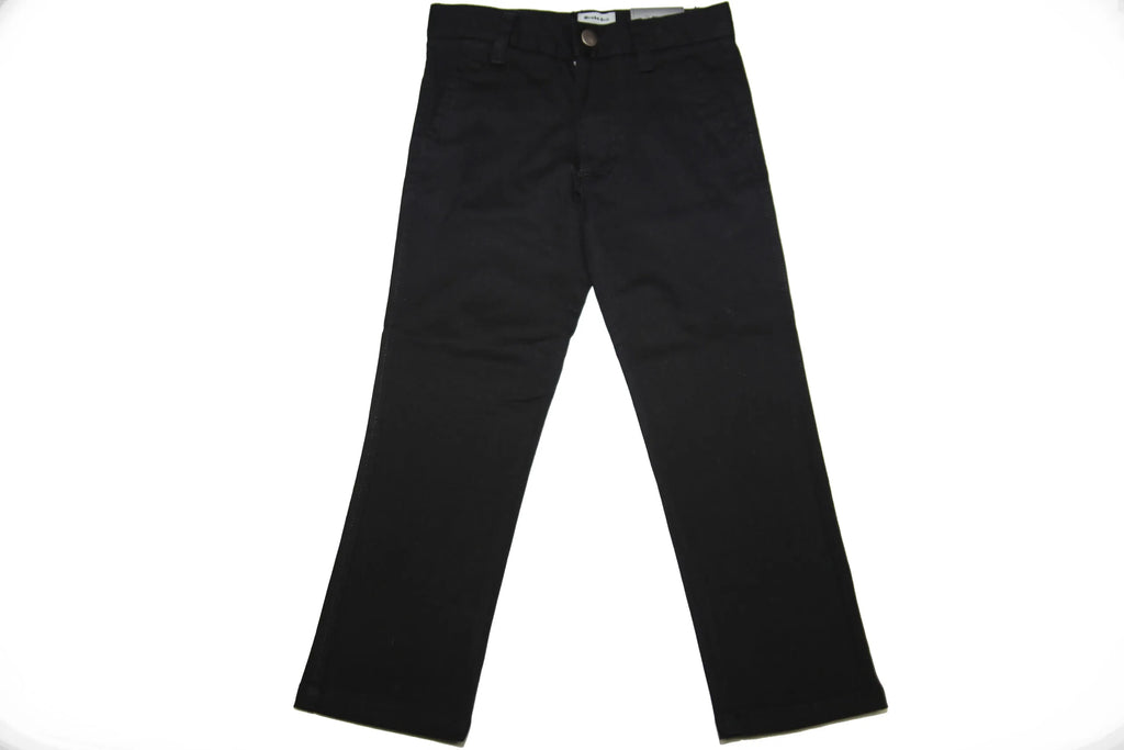 Mocha Noir Boys Cotton Pants - Regular Fit -