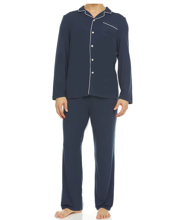 Symmar Jersey Stretch Pajamas - Button Down -