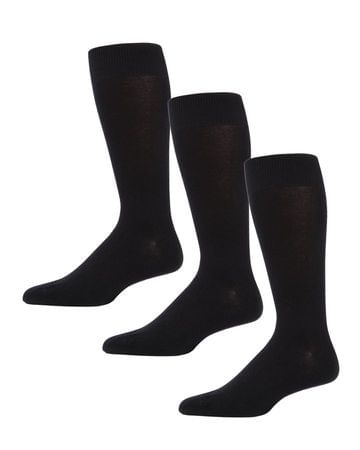 MeMoi Mens Cotton Blend Flat Knit Socks - 3 Pack - MM-451 -