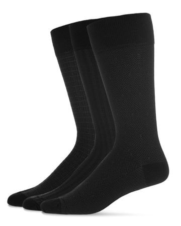 MeMoi Mens Mercerized Cotton Designed Socks - 3 Pack - MM-474 -