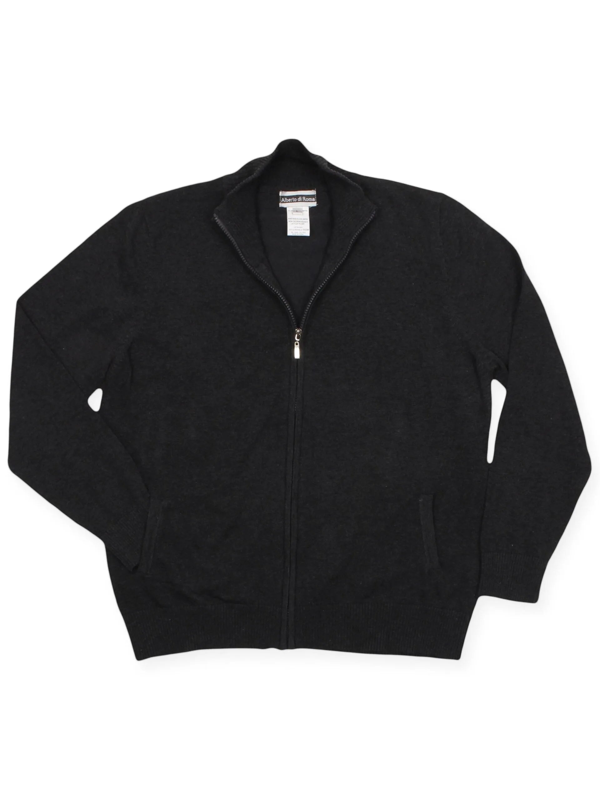 Alberto Di Roma Mens Cotton Full Zip Sweater - 650ZM -