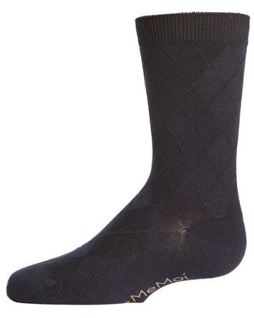 MeMoi Boys All Over Argyle Crew Socks - MK-143 -