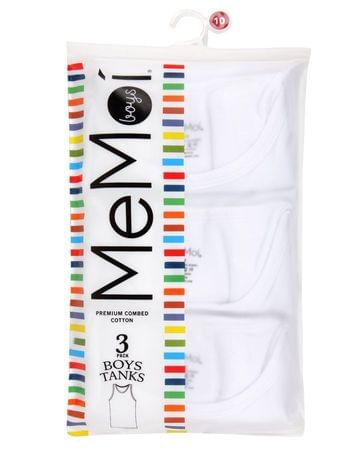 MeMoi Boys Sleeveless Undershirts - 3 Pack - MKU1010 -