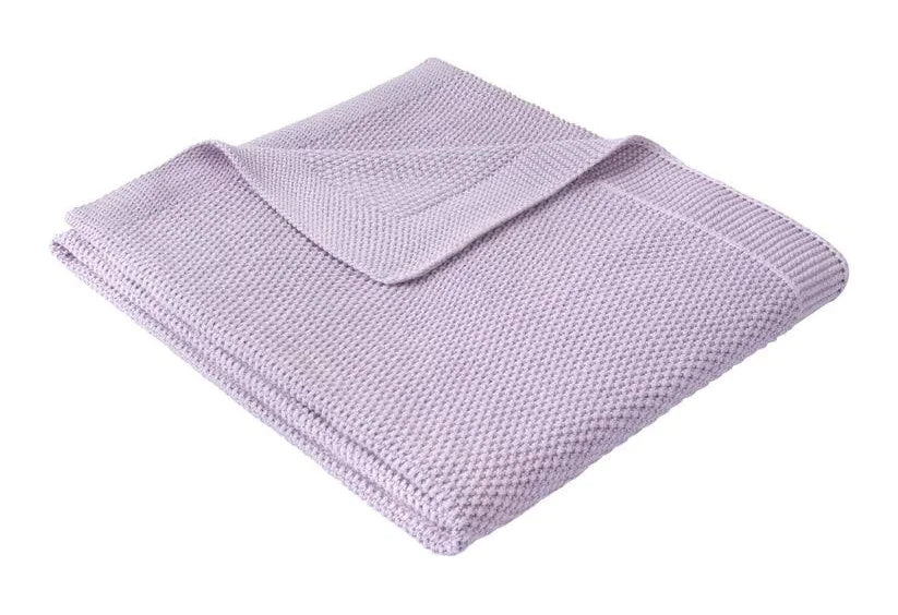Mini Pocket 100% Cotton Knit Blanket -
