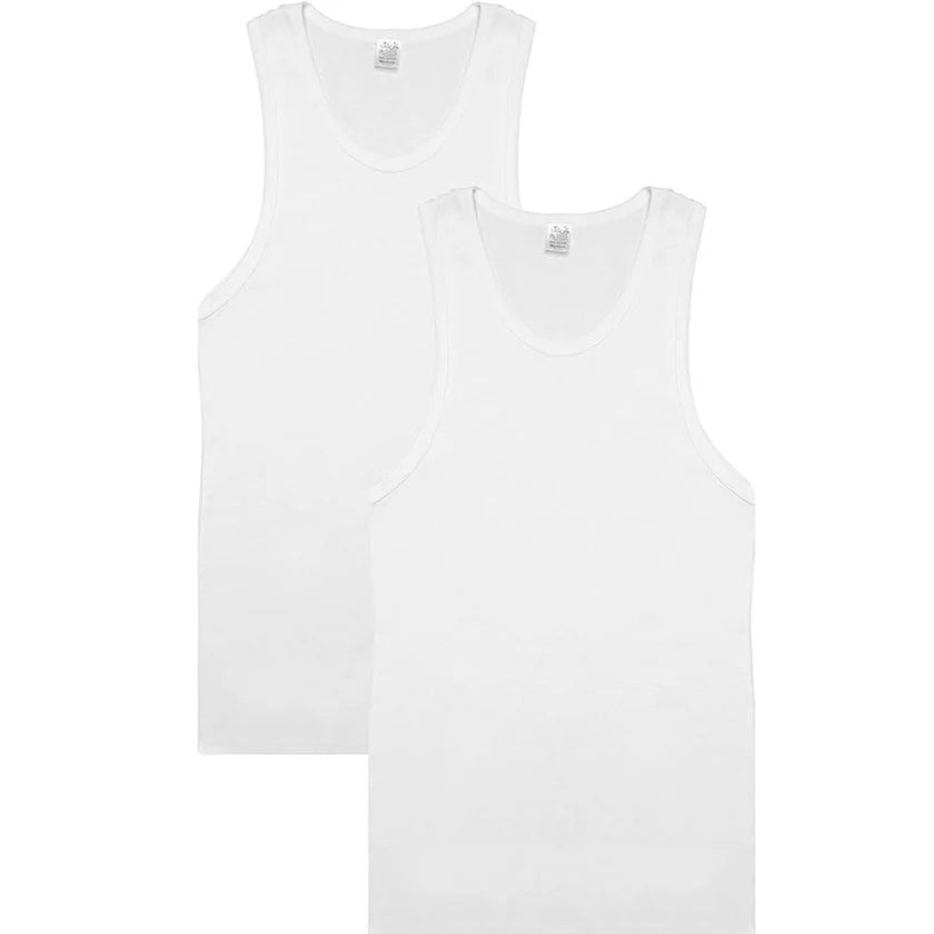Jack & Jill Mens Sleeveless A-Shirt - 2 Pack -