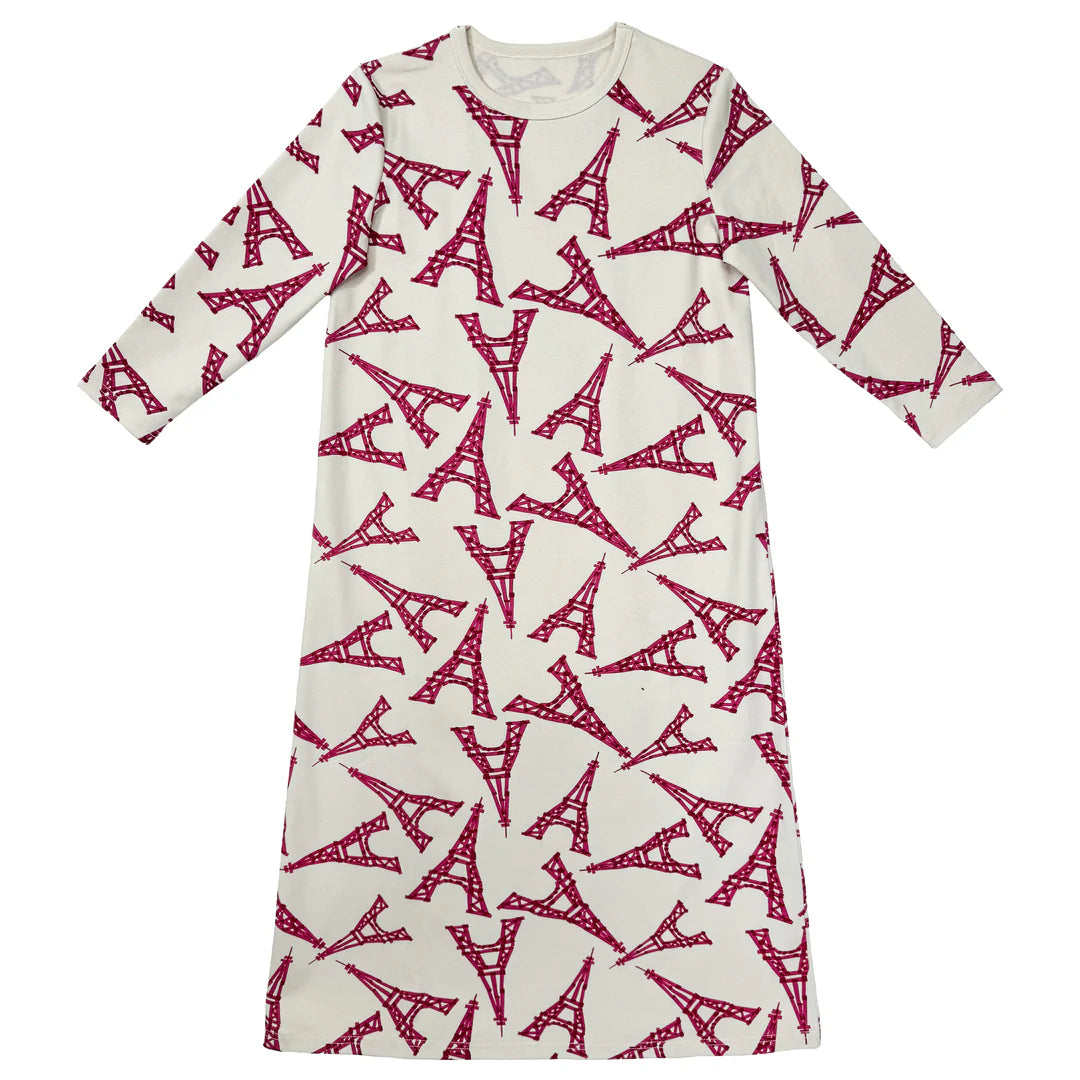 Bunny Love Eiffel Print Nightgown - SP2532 - SS25 -