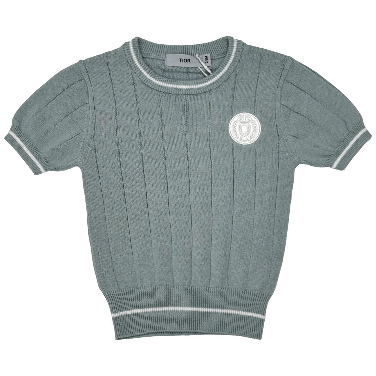 Tior Ribbed Short Sleeve Sweater - ST1136 - SS25 -