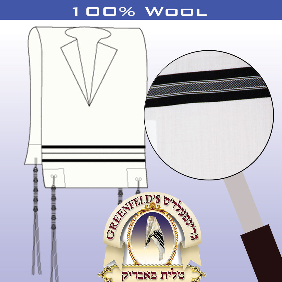 Greenfeld Wool Tzitzis - Avodas Yad - 2 Holes -
