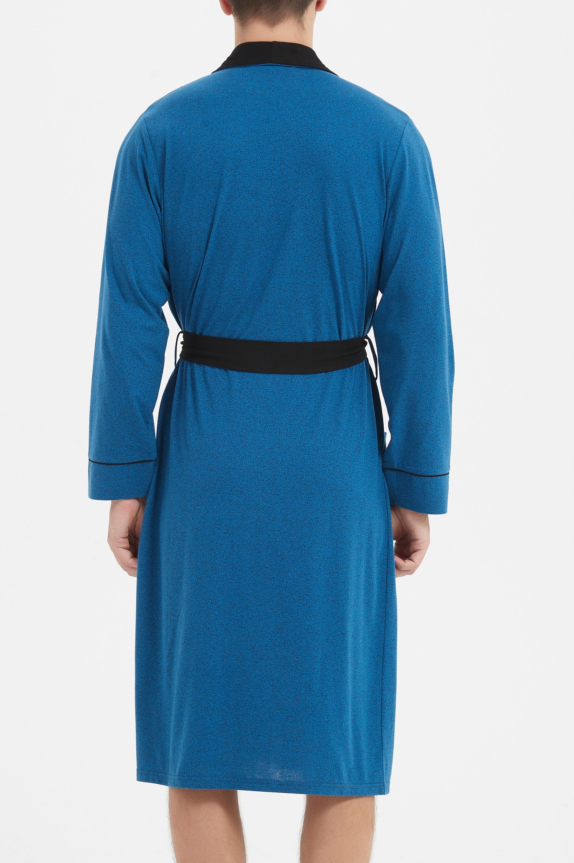 Ven Dave Mens Wrap Robe - Grey & Black - R06 -