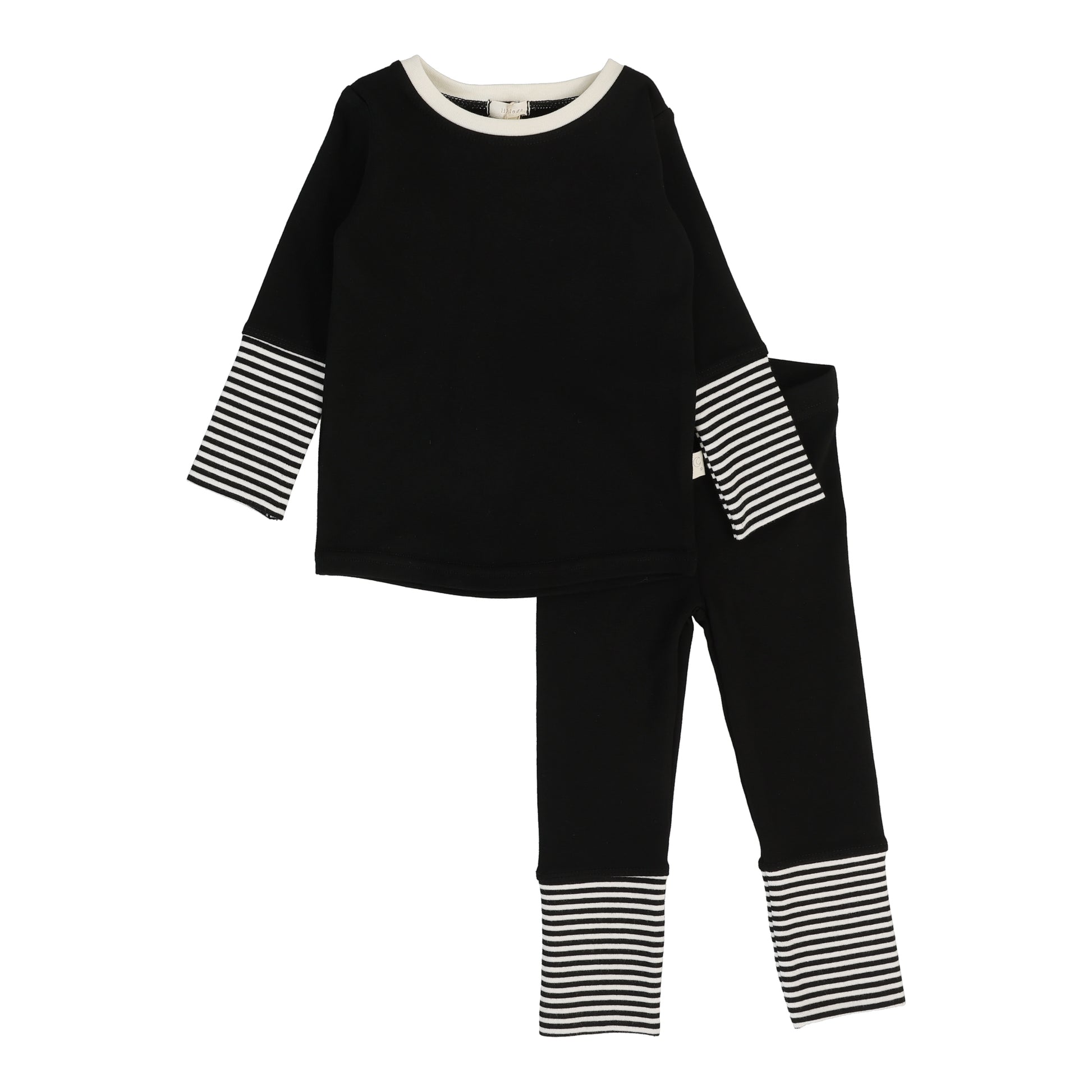 Lil Legs Striped Cuff  Lounge Set - FW25 -