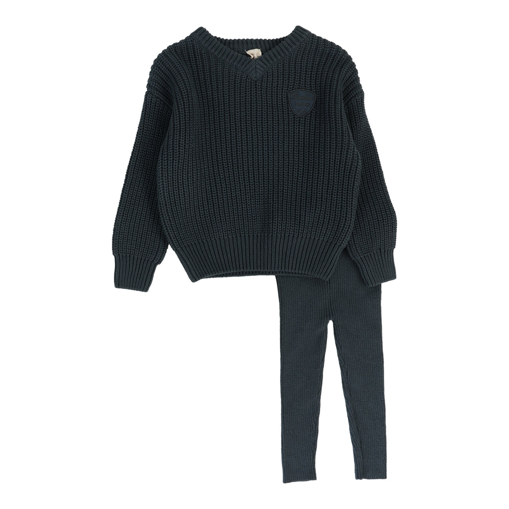 Analogie Knit V-Neck Toddler Set - FW25 -