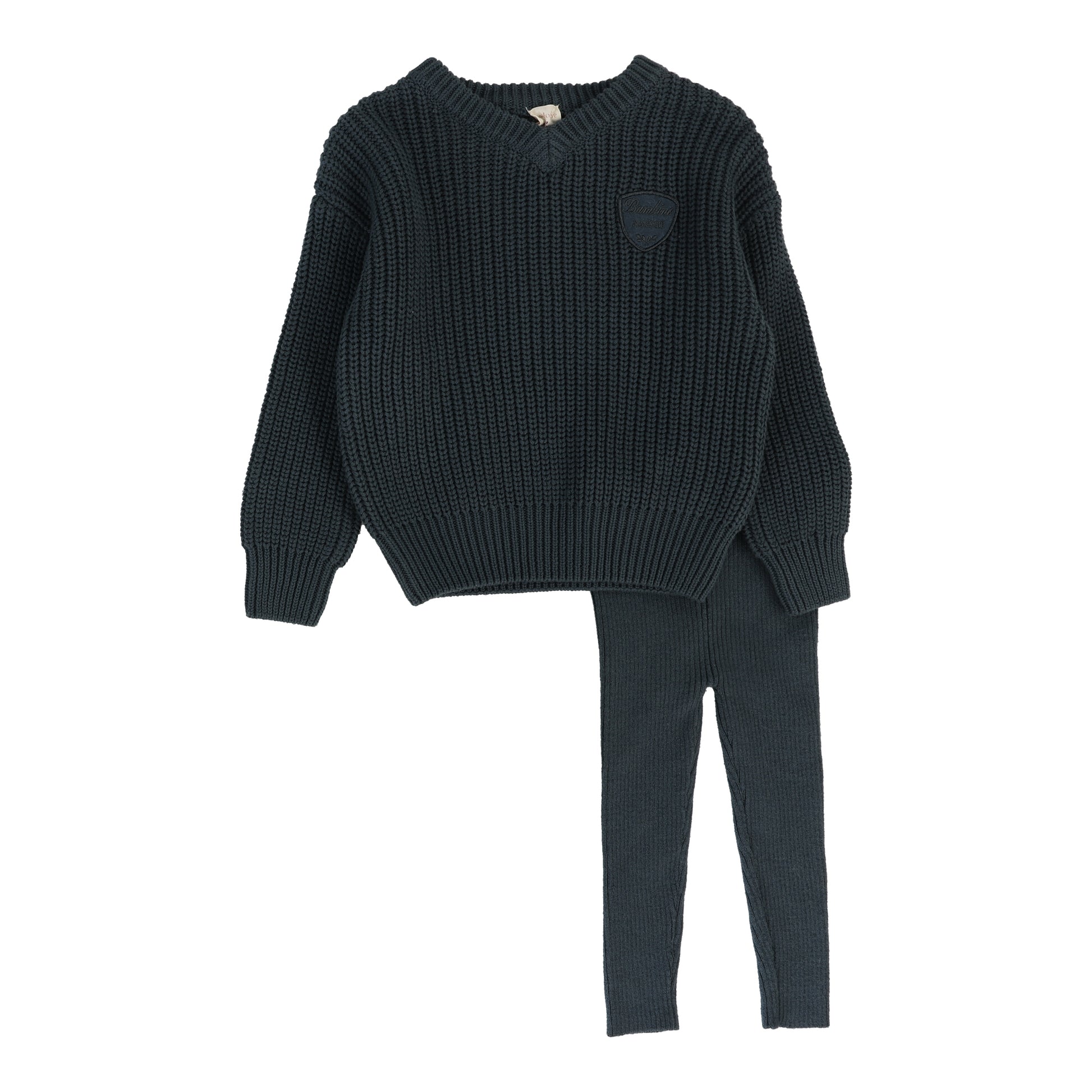Analogie Knit V-Neck Toddler Set - FW25 -