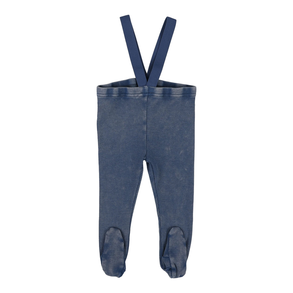 Lil Legs Ribbed Footed Suspender Leggings -  Basic Colors -